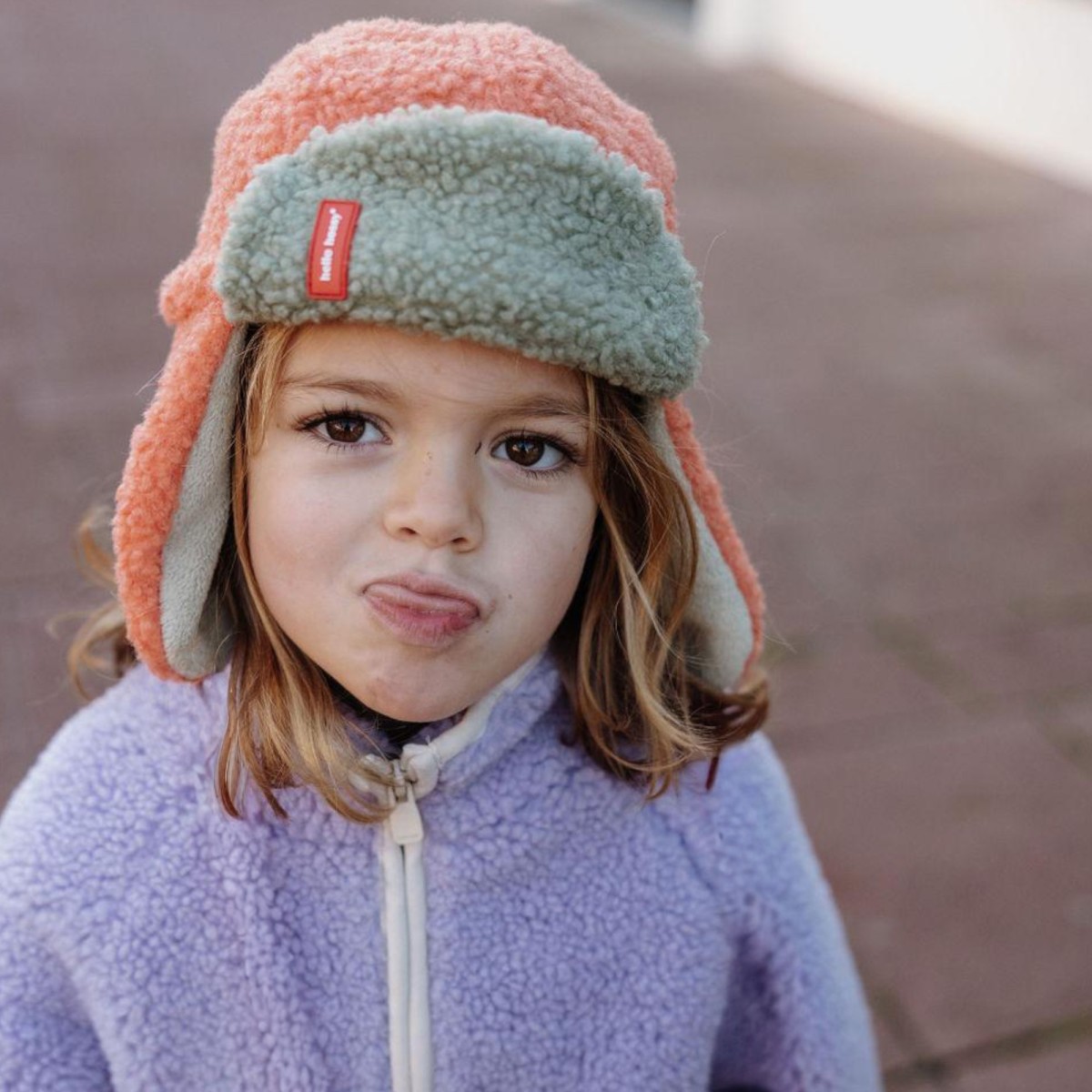 Hello Hossy | Chapka saumon et vert