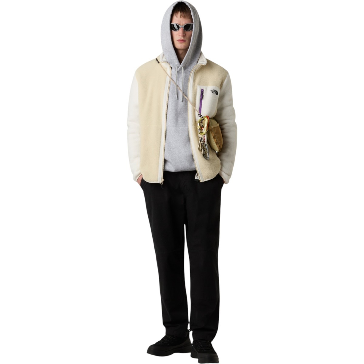 THE NORTH FACE -  Veste polaire blanc écru