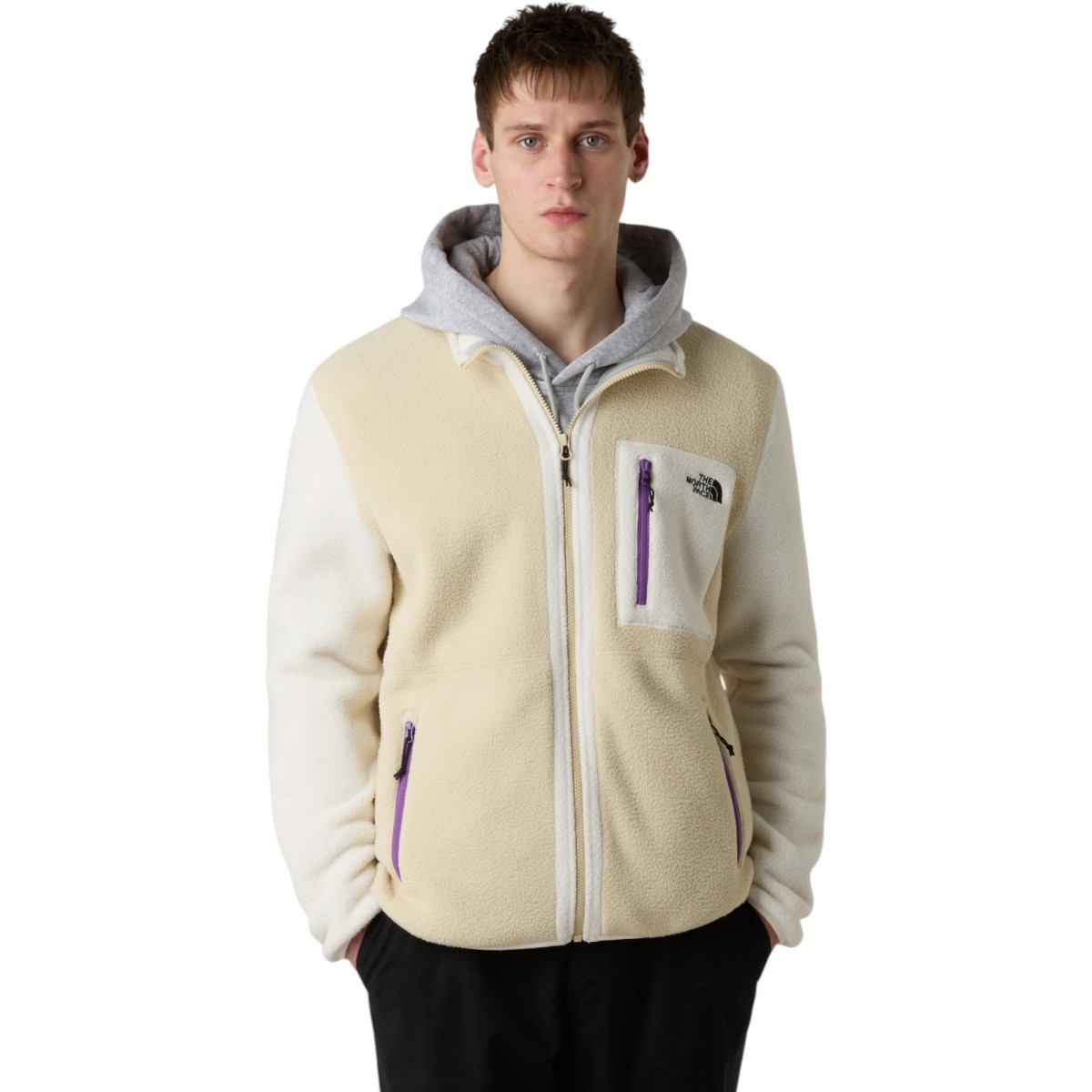 THE NORTH FACE -  Veste polaire blanc écru