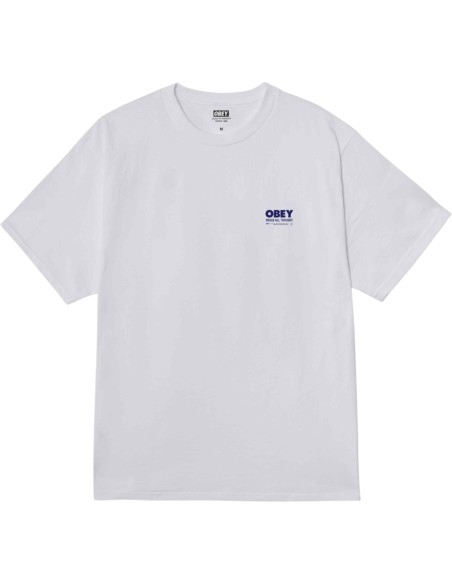 OBEY - T-shirt blanc avec impression dans le dos