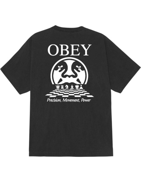 OBEY - T-shirt gris avec impression dans le dos