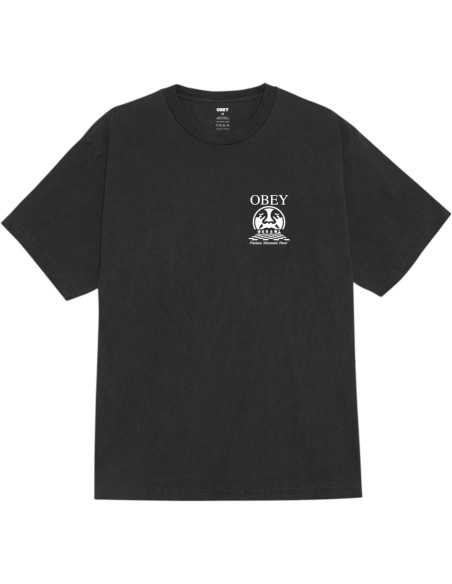 OBEY - T-shirt gris avec impression dans le dos