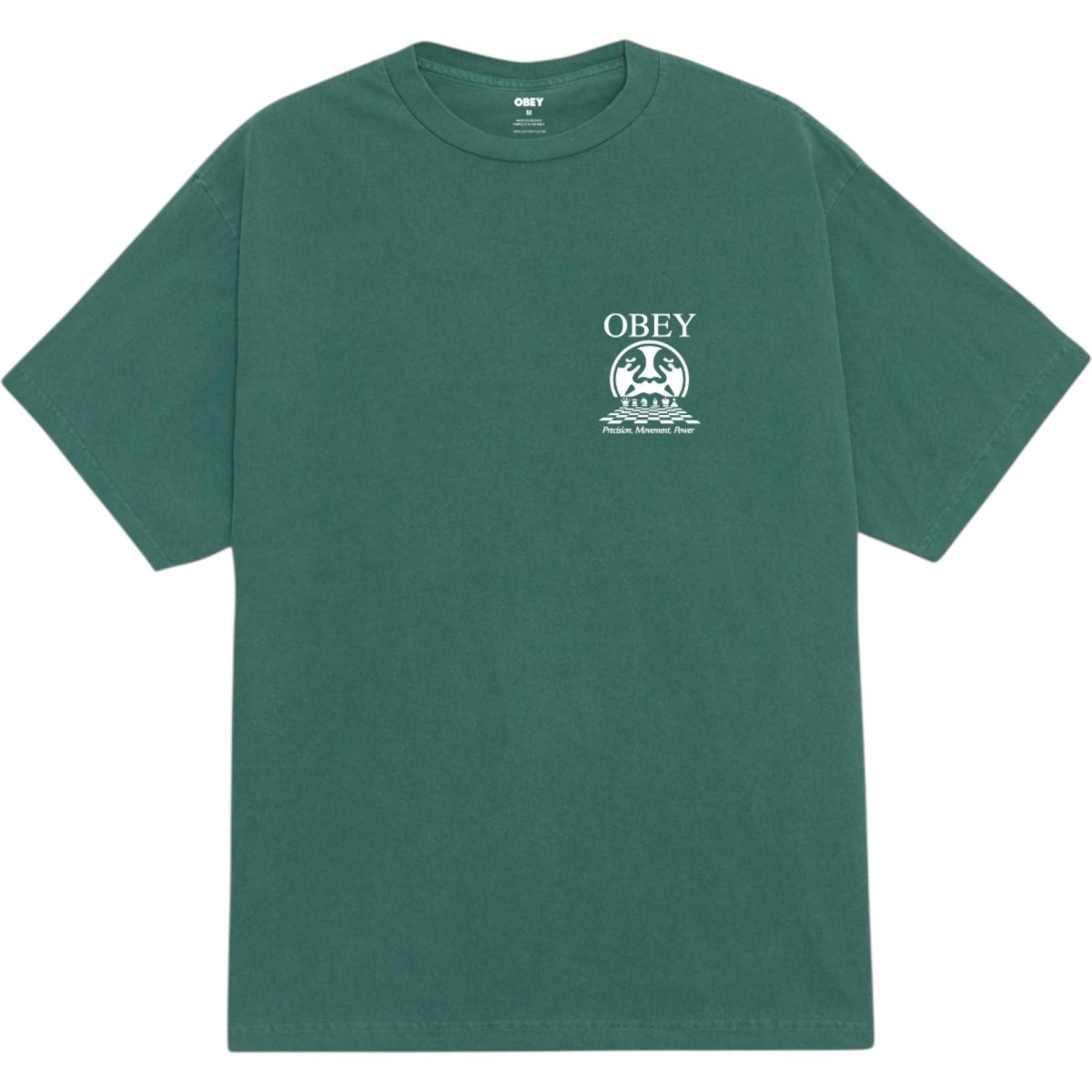 OBEY - T-shirt vert avec impression dans le dos