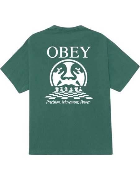 OBEY - T-shirt vert avec impression dans le dos
