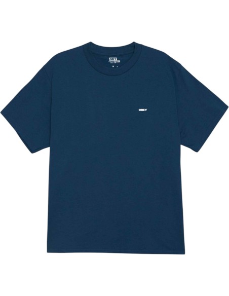 OBEY - T-shirt bleu avec impression dans le dos