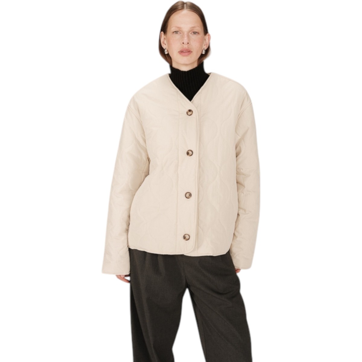 Grace et Mila | Veste matelassée beige