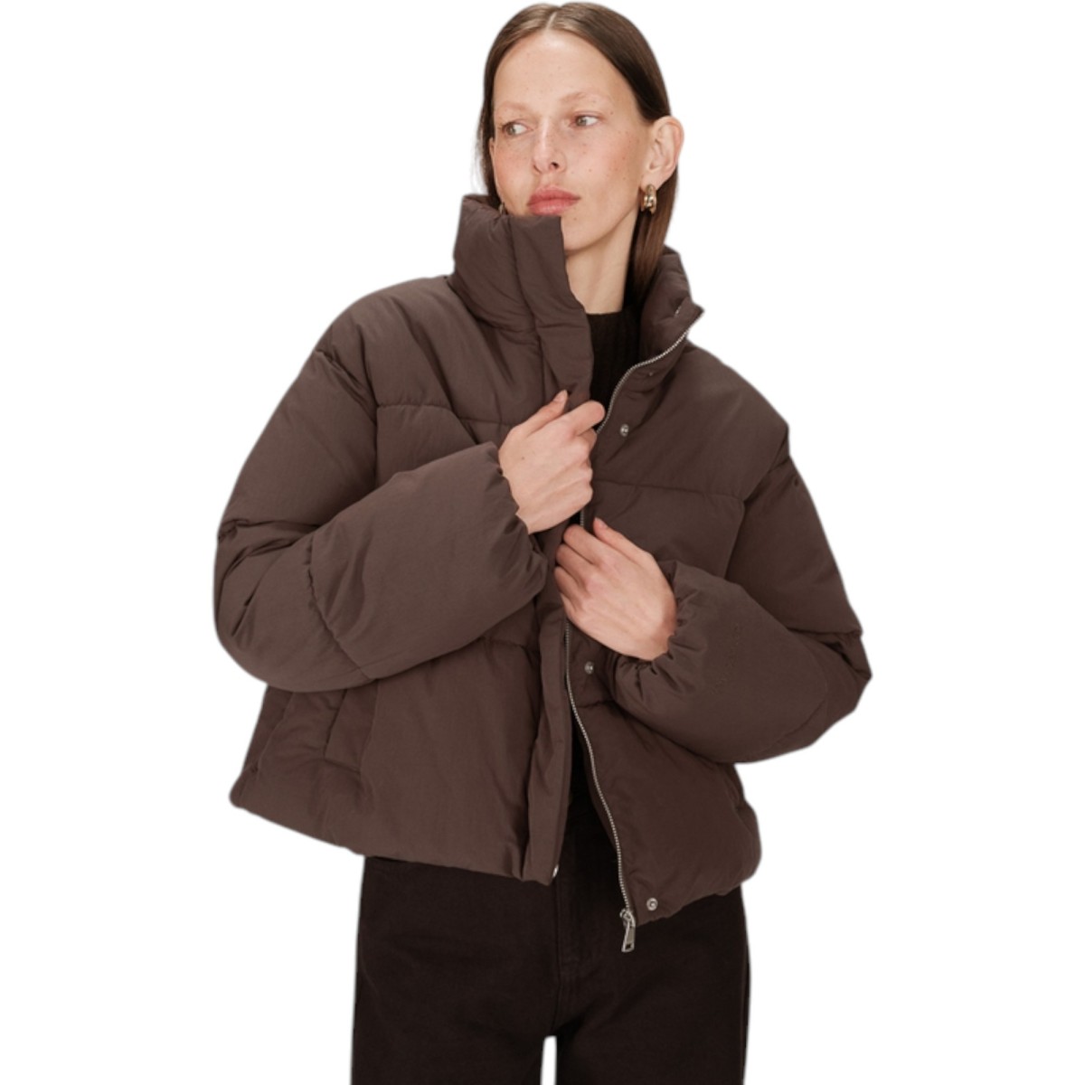 Grace et Mila | Doudoune courte chocolat