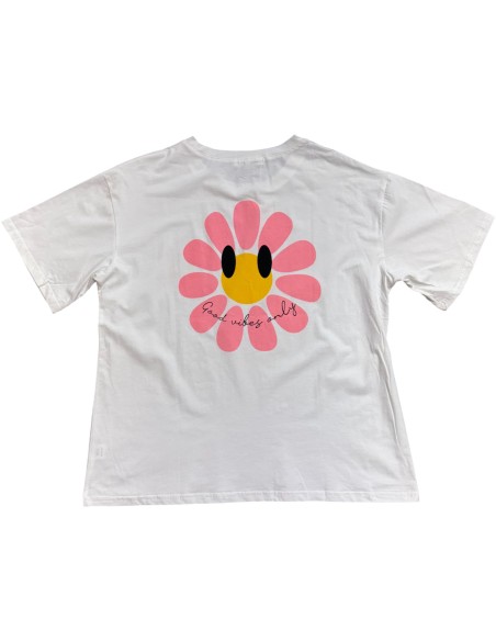 T-Shirt blanc fleur