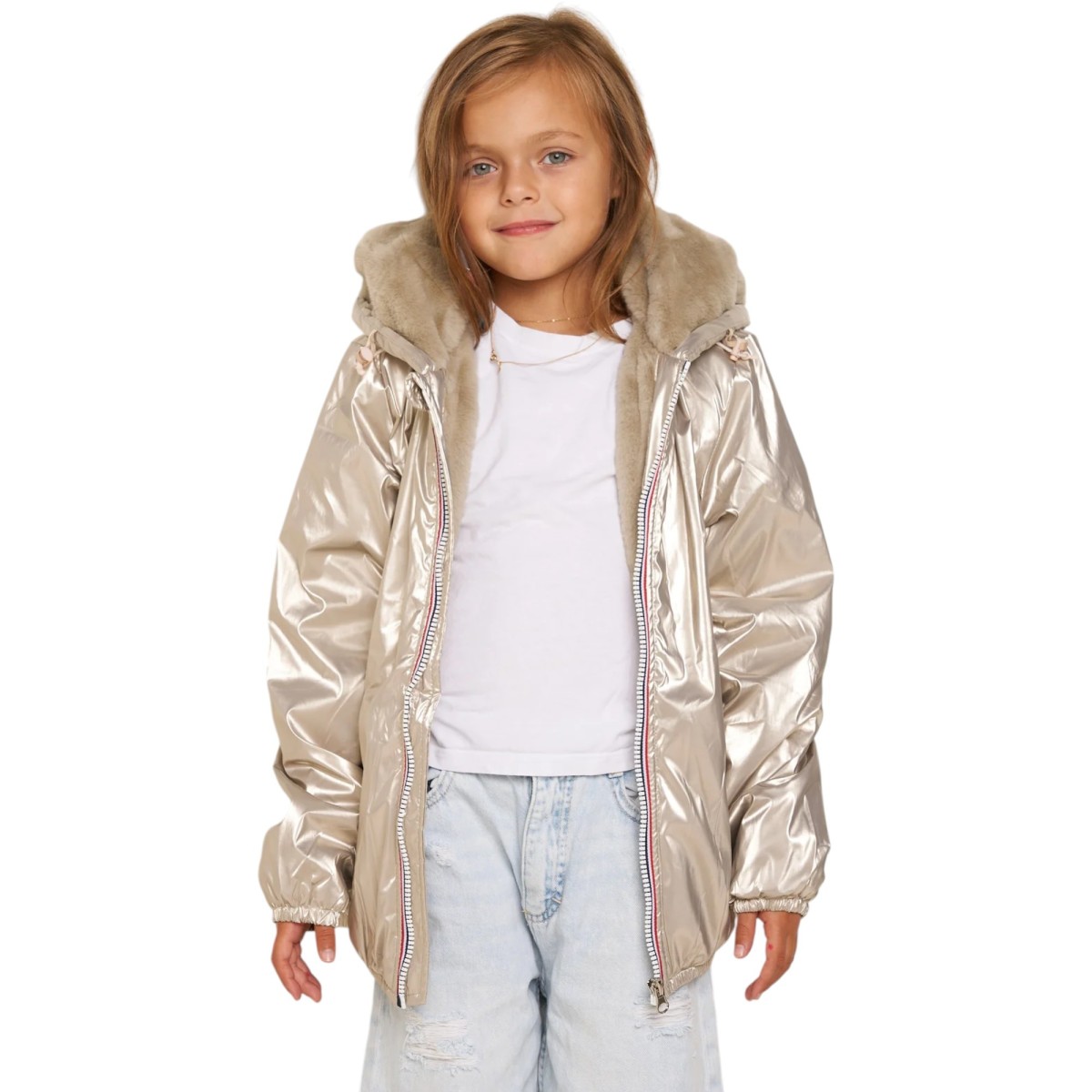 Laura Jo | Manteau imperméable or enfant