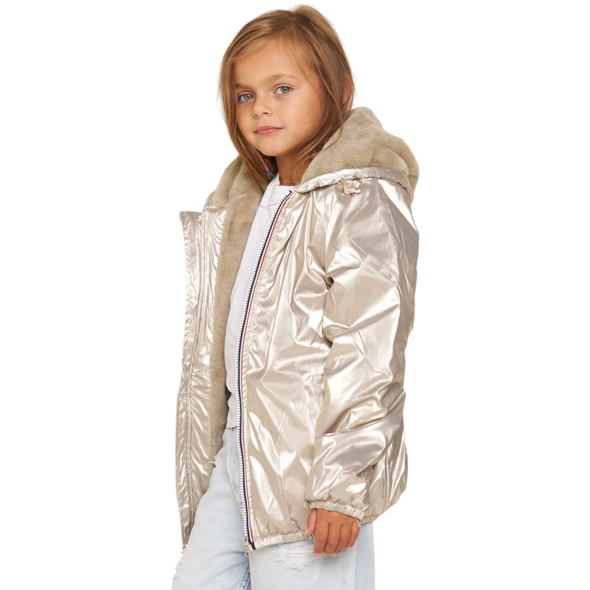 Laura Jo | Manteau imperméable or enfant