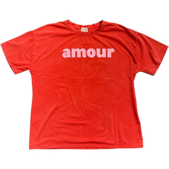 T-Shirt amour rouge rose