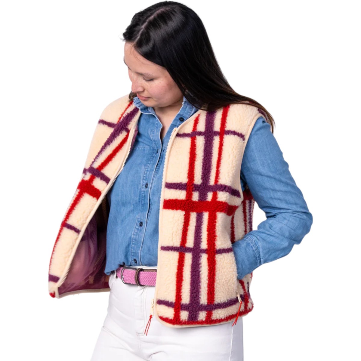 BillyBelt | Veste sans manche à carreaux femme