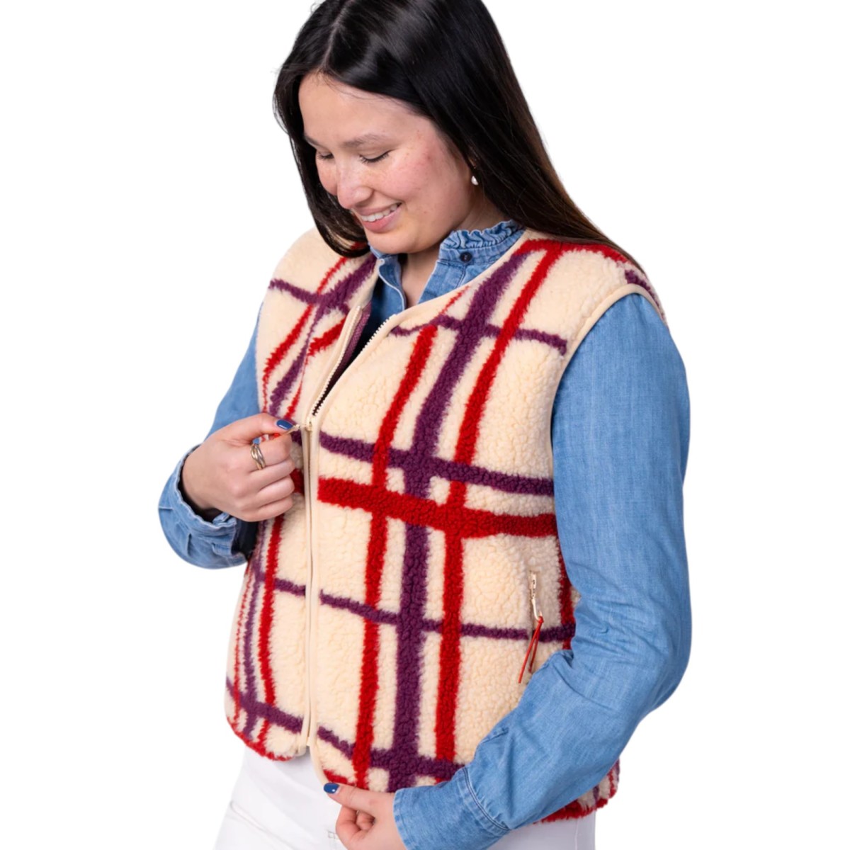 BillyBelt | Veste sans manche à carreaux femme