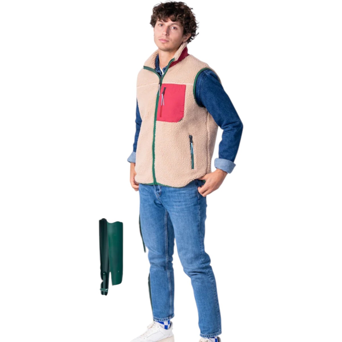 BillyBelt | Veste sans manche beige unisexe