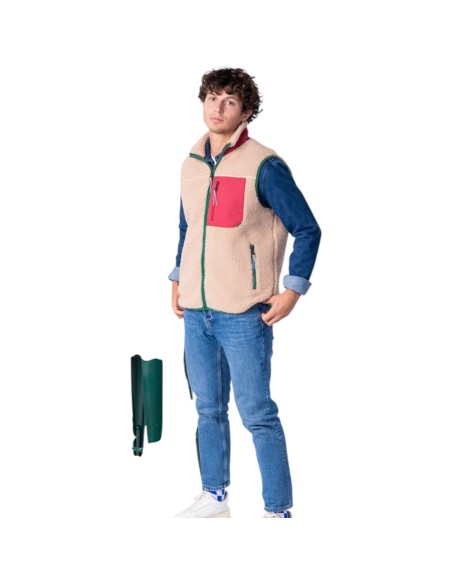 BillyBelt | Veste sans manche beige unisexe