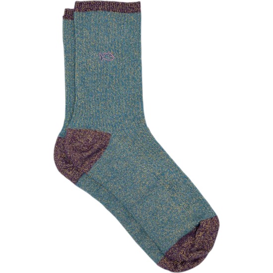 BillyBelt | Chaussettes pailletées bleu canard