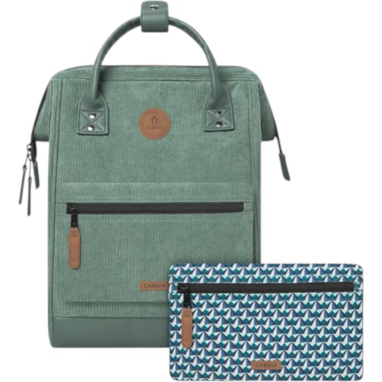 Cabaia - Sac à dos velours vert