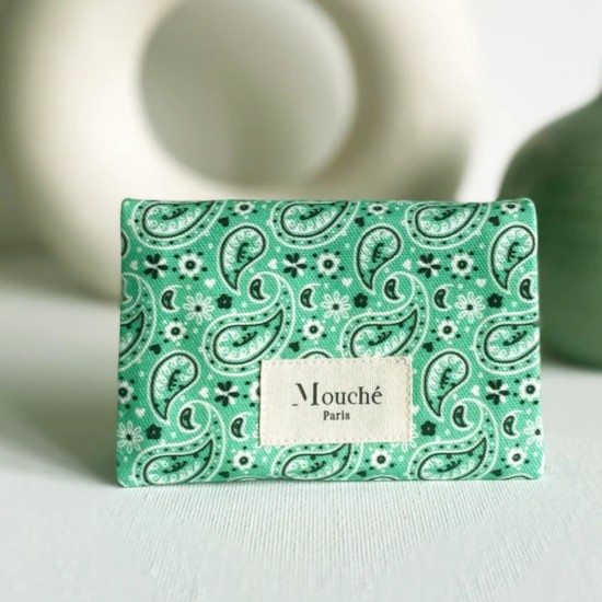 Mouché Paris| Pochette de 2 mouchoirs Let it Be vert