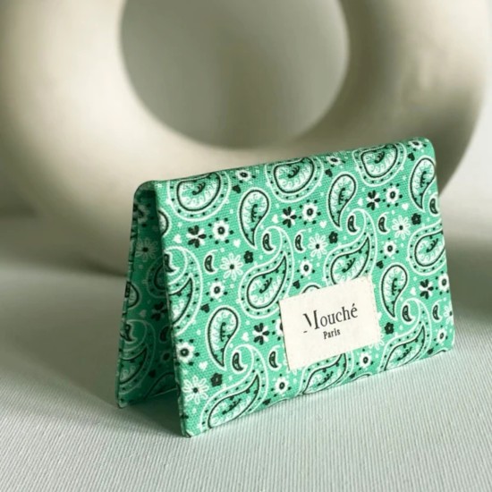 Mouché Paris| Pochette de 2 mouchoirs Let it Be vert 2
