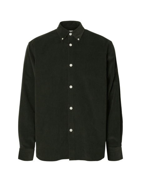 Selected homme | Chemise velours vert homme