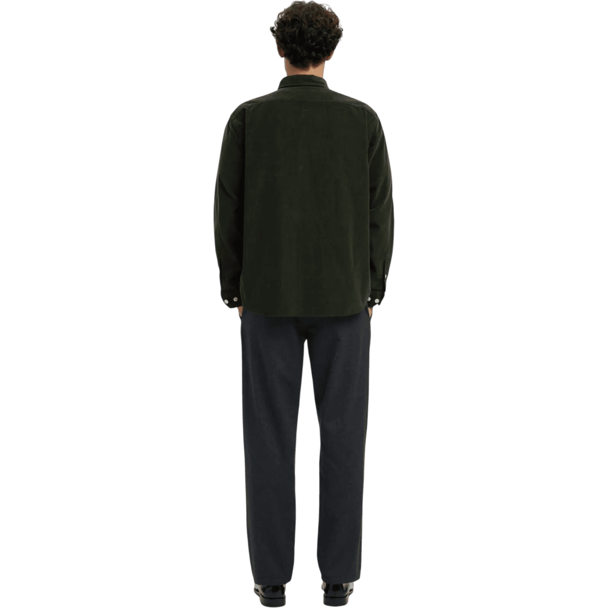 Selected homme | Chemise velours vert homme