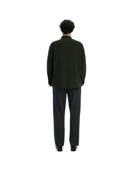 Selected homme | Chemise velours vert homme