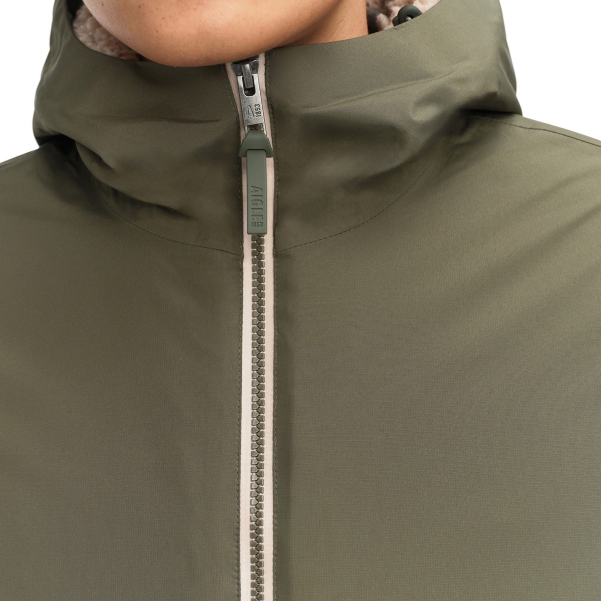 Aigle - Parka rainpack mixte kaki