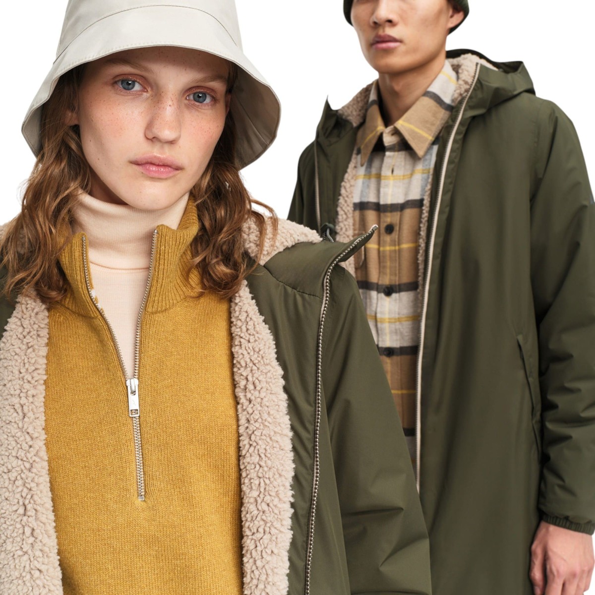 Aigle - Parka rainpack mixte kaki