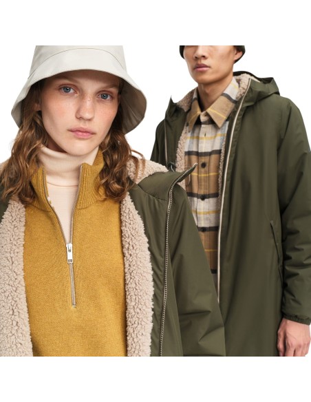 Aigle - Parka rainpack mixte kaki