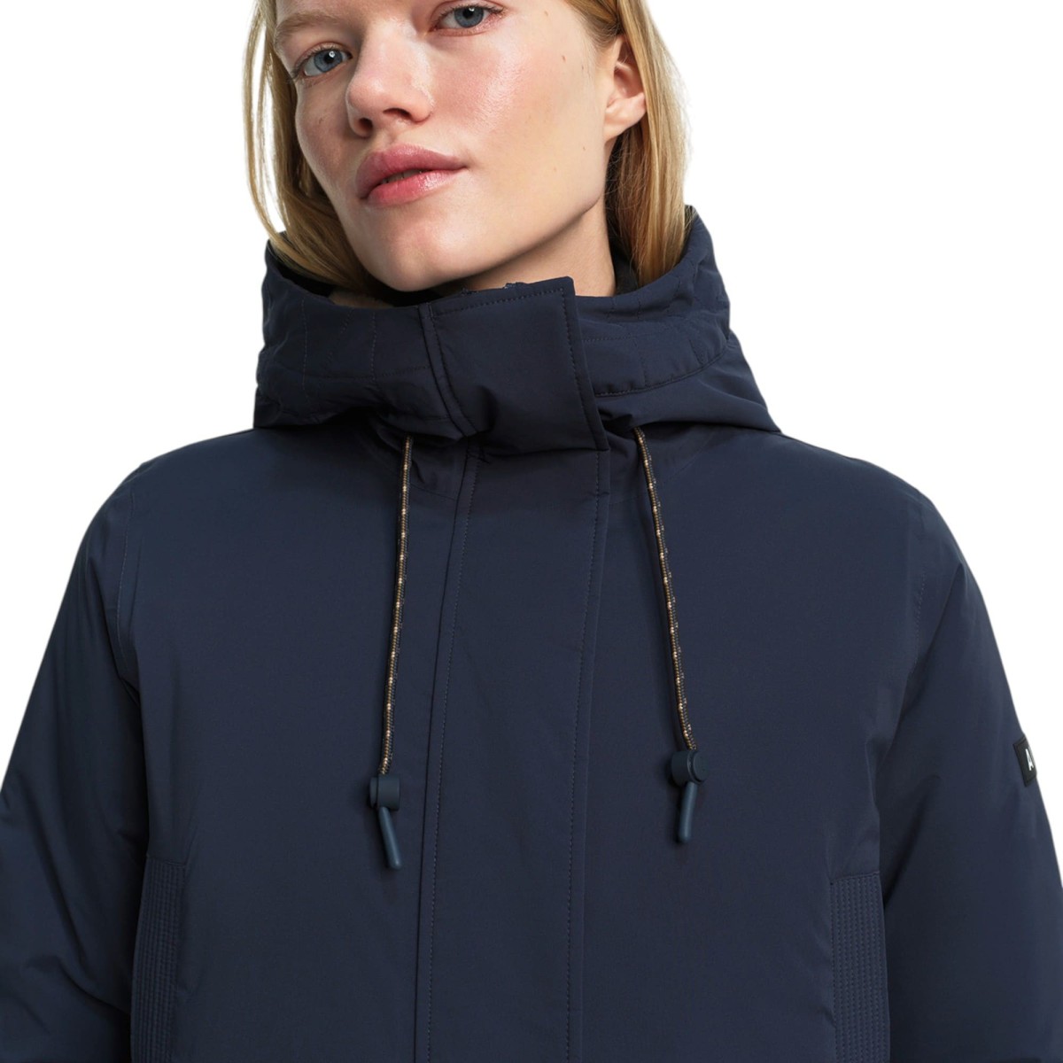 Aigle - Parka mi-longue bleu marine femme