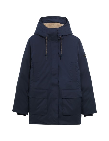 Aigle - Parka mi-longue bleu marine femme