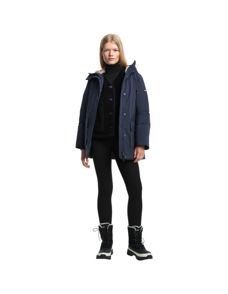 Aigle - Parka mi-longue bleu marine femme