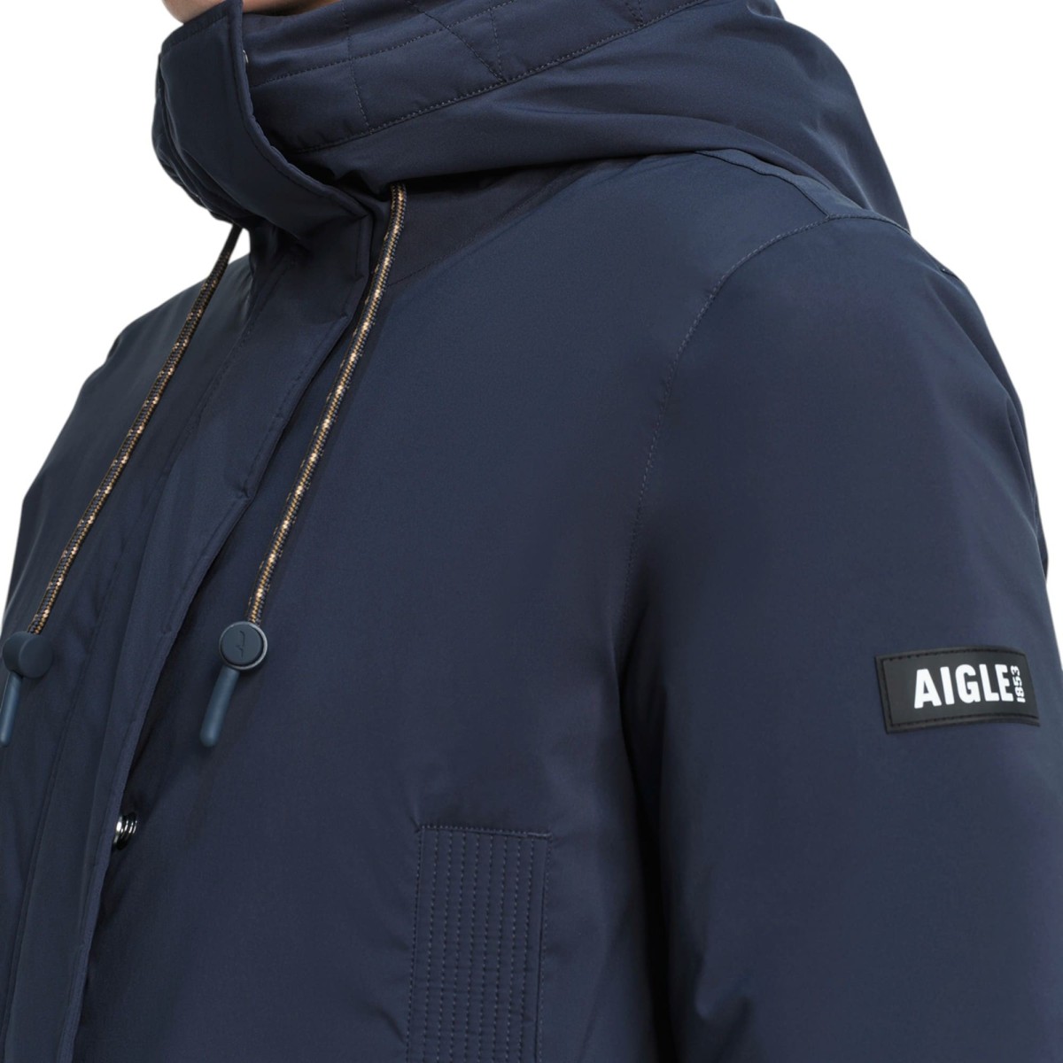 Aigle - Parka mi-longue bleu marine femme