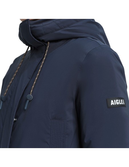 Aigle - Parka mi-longue bleu marine femme