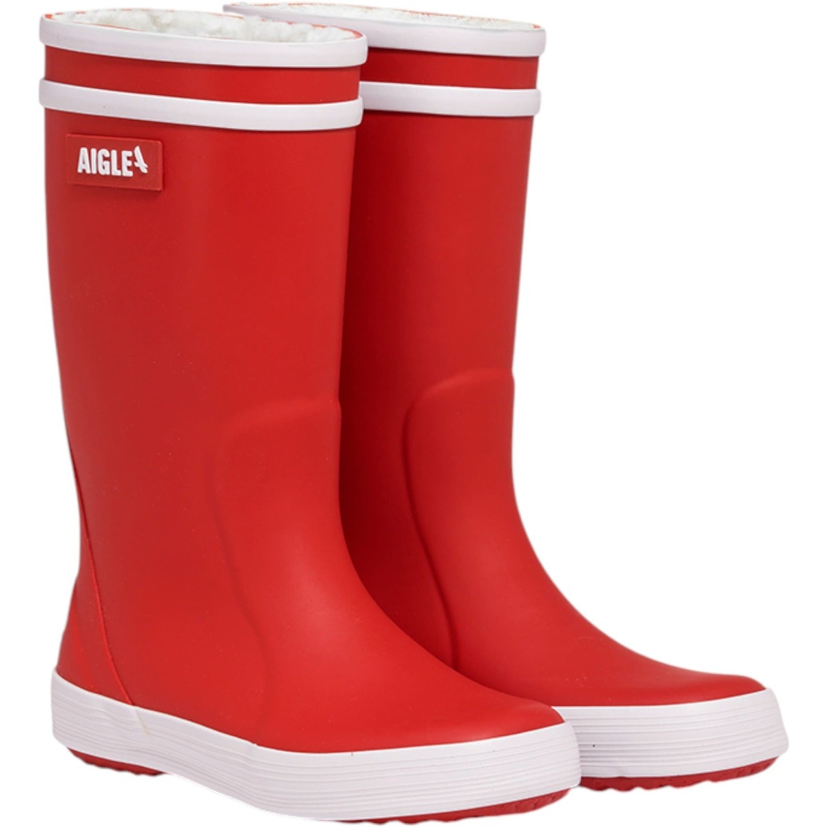 Aigle - Bottes pour enfant fourrée rouge