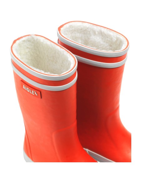 Aigle - Bottes pour enfant fourrée rouge