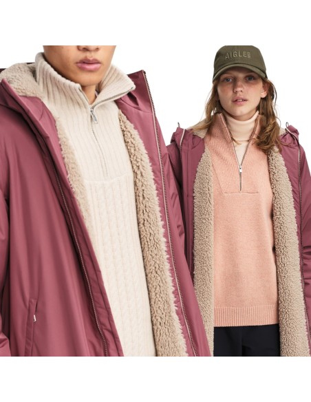 Aigle - Parka rainpack mixte rose