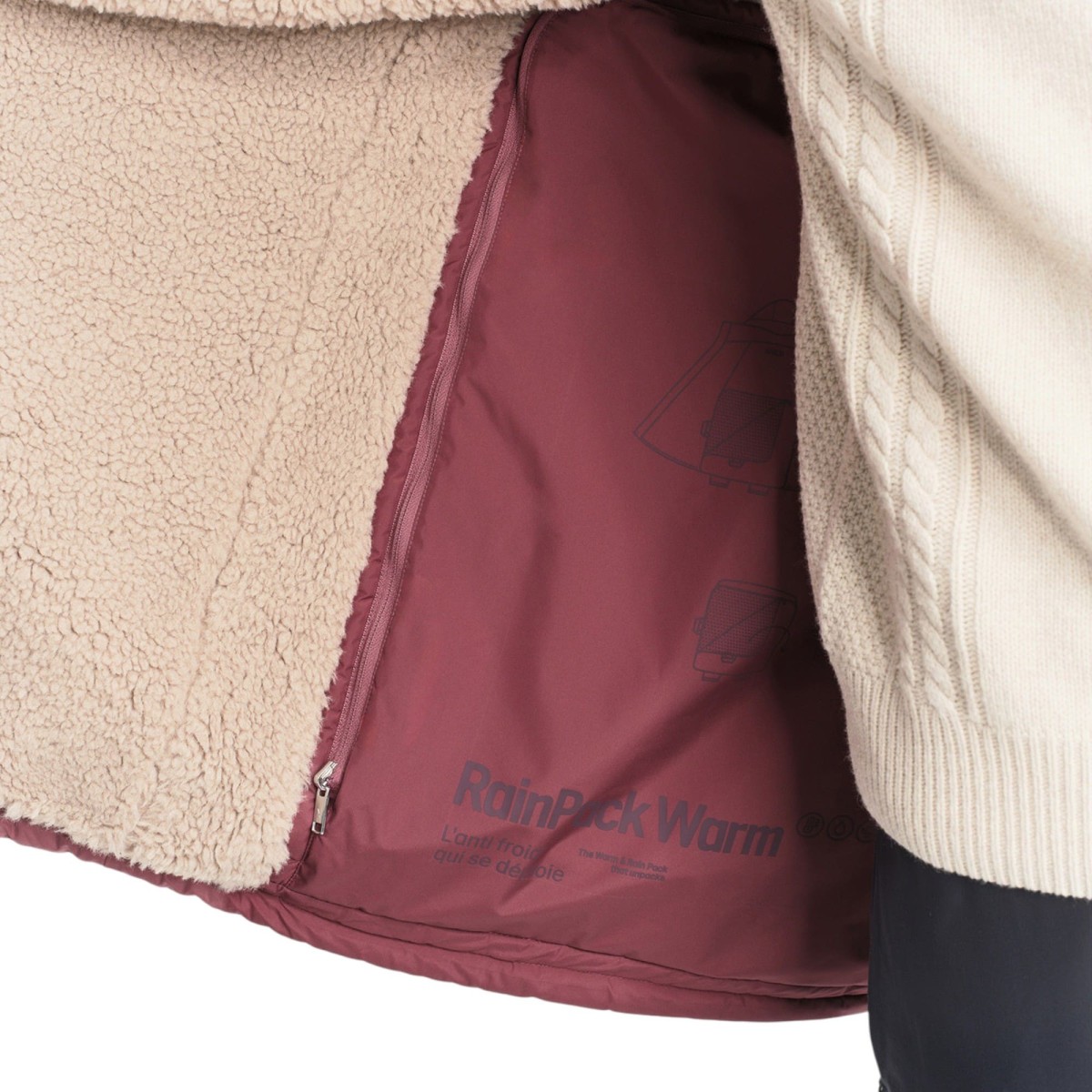 Aigle - Parka rainpack mixte rose