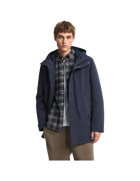 Aigle - Parka mi-longue bleu marine homme