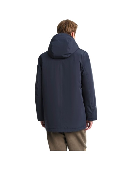 Aigle - Parka mi-longue bleu marine homme
