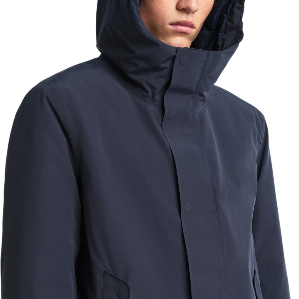 Aigle - Parka mi-longue bleu marine homme