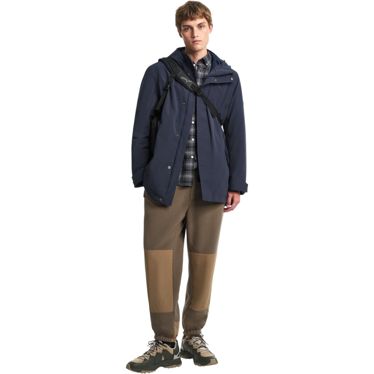 Aigle - Parka mi-longue bleu marine homme