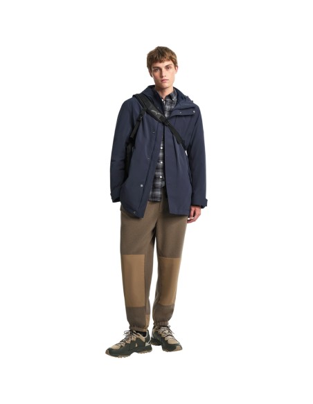 Aigle - Parka mi-longue bleu marine homme