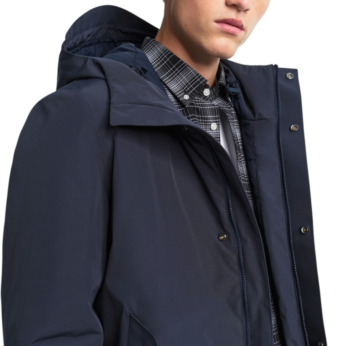 Aigle - Parka mi-longue bleu marine homme