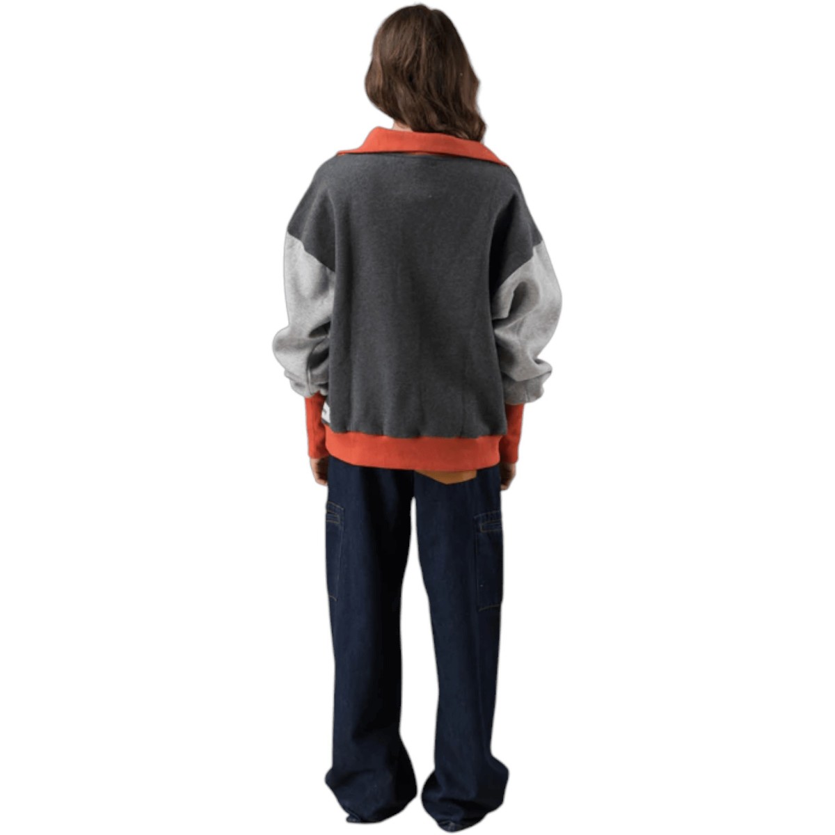 Adoré - Sweat gris rouge femme