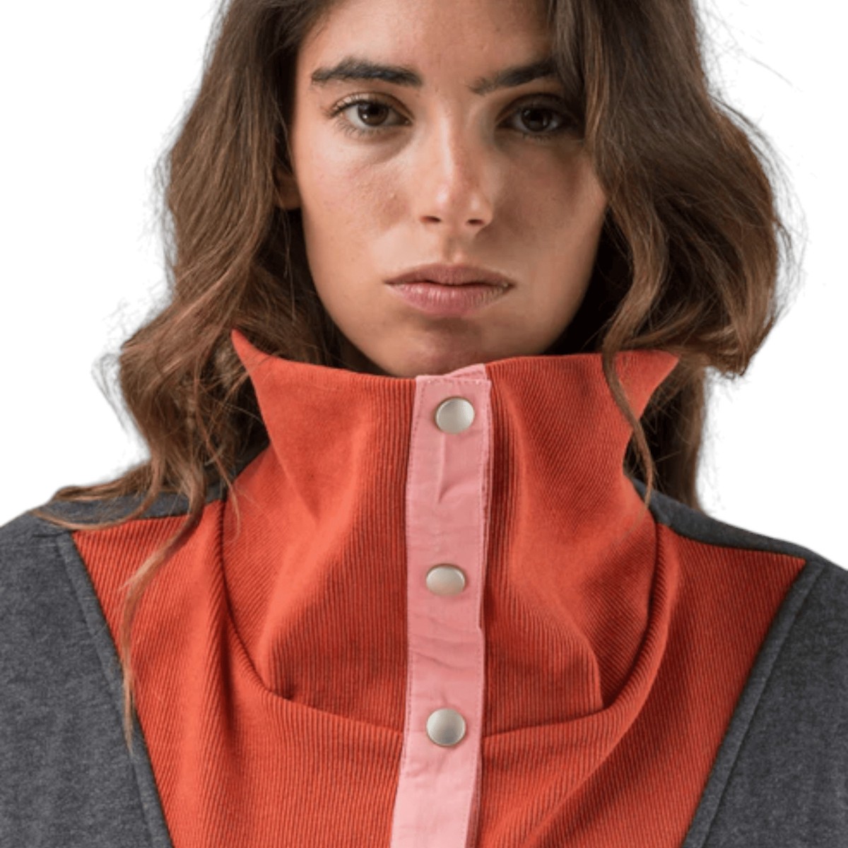 Adoré - Sweat gris rouge femme