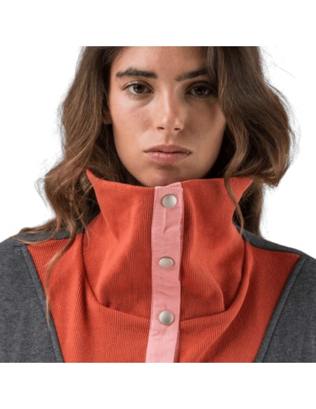 Adoré - Sweat gris rouge femme