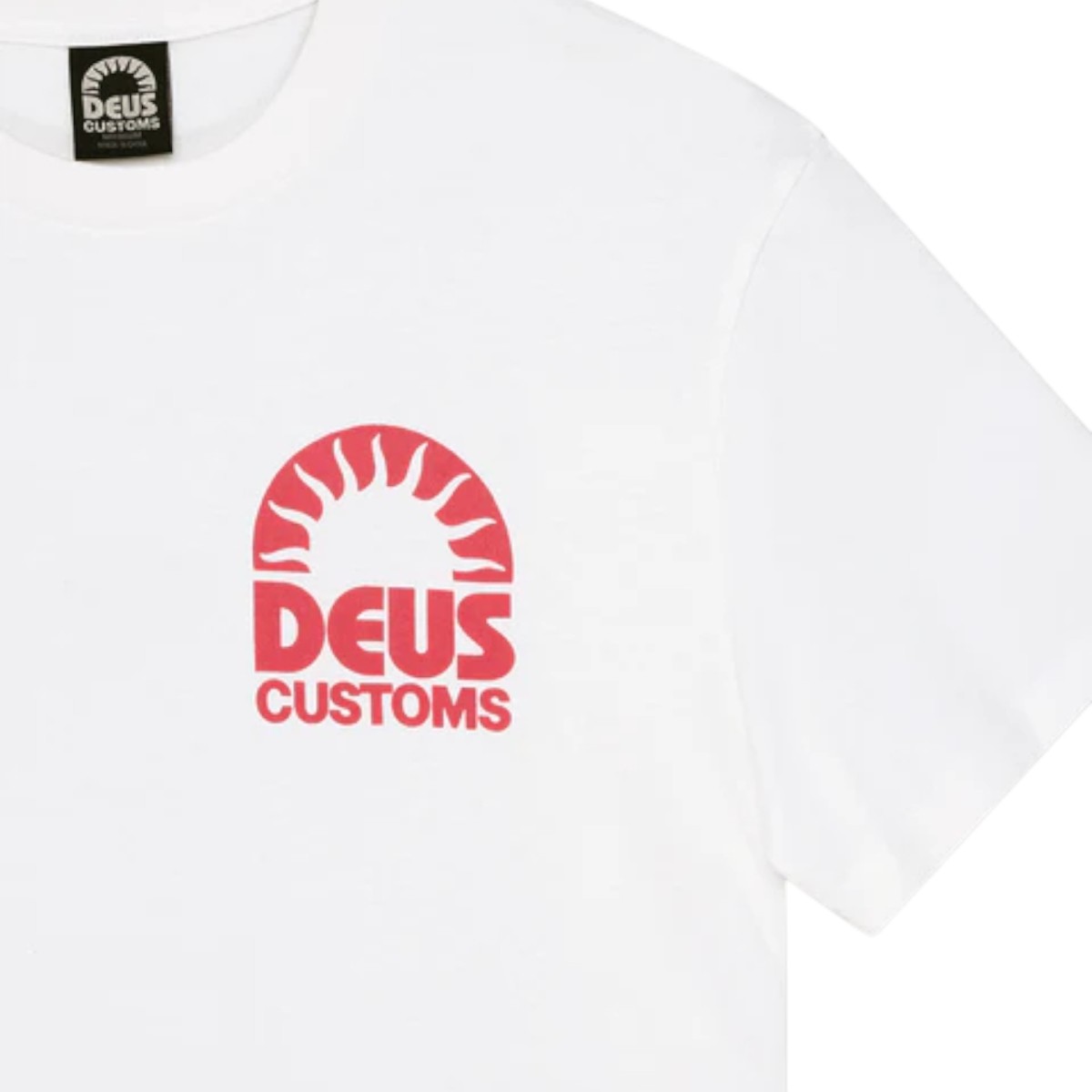Deus Ex Machina - T-Shirt blanc imprimé rose