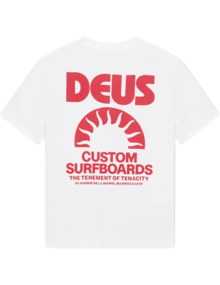 Deus Ex Machina - T-Shirt blanc imprimé rose