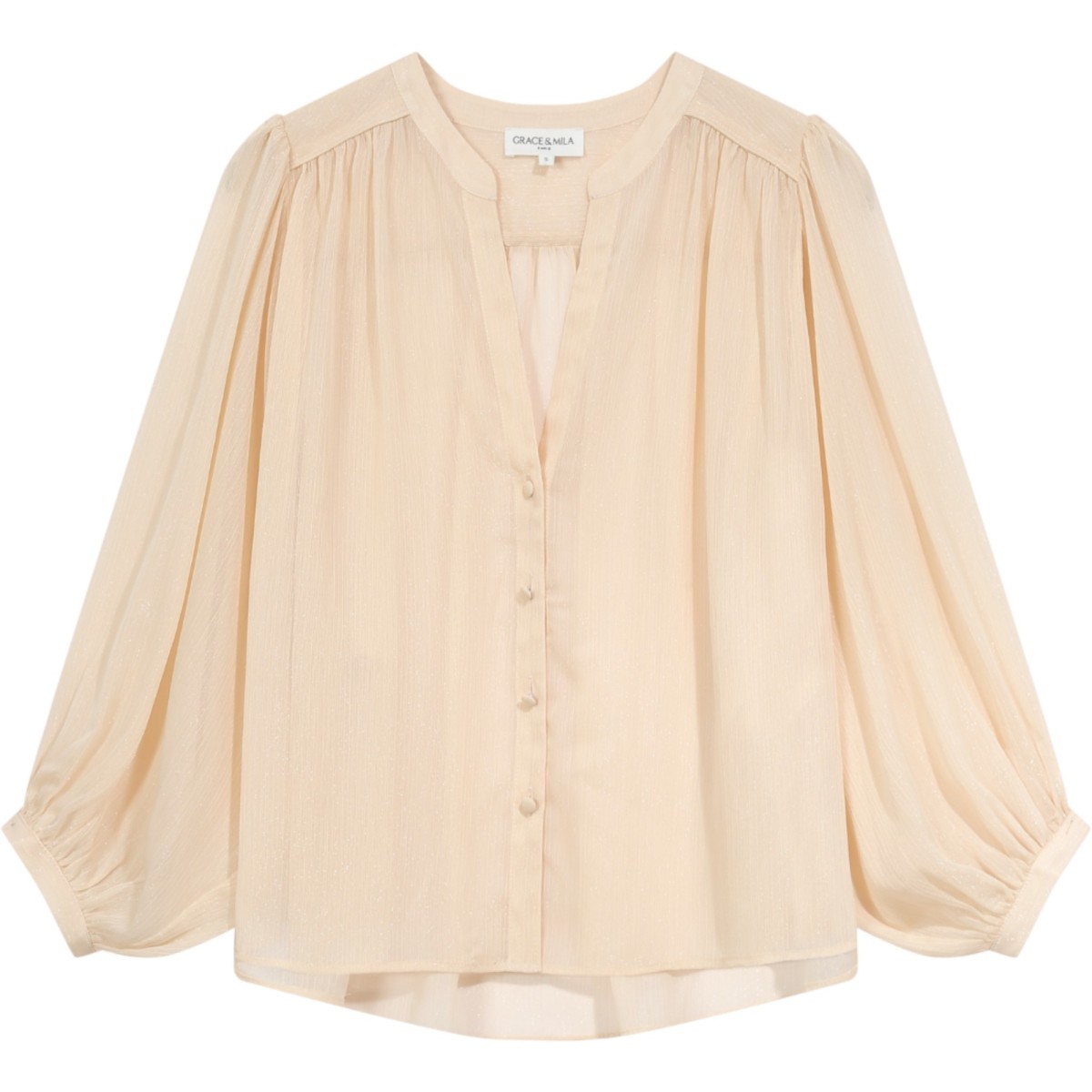 Grace et Mila | Blouse à paillette écru